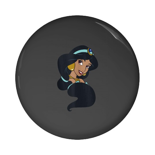 Disney Aladdin Jasmine Hair Swirl Big Portrait Pin Buttons