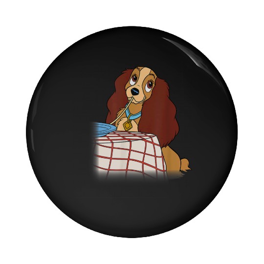 Disneyss Lady And The Tramp Iconic Spaghetti Scene Lady Side Pin Buttons