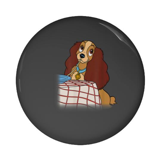 Disneyss Lady And The Tramp Iconic Spaghetti Scene Lady Side Pin Buttons