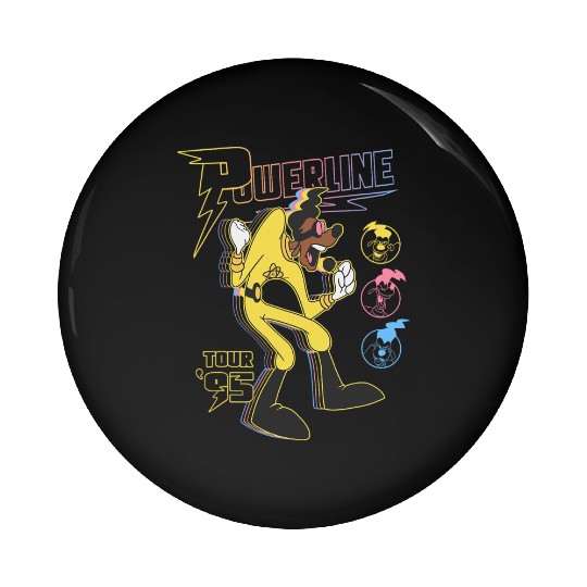 Disney A Goofy Movie Powerline Tour '95 Retro Neon Poster Pin Buttons