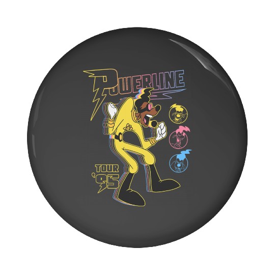 Disney A Goofy Movie Powerline Tour '95 Retro Neon Poster Pin Buttons