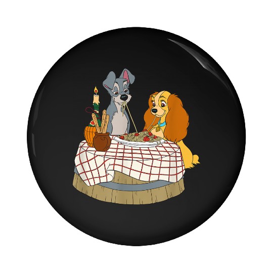 Disneyss Lady And Tramp Bella Notte Spaghetti Pin Buttons