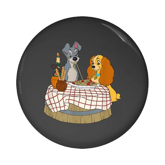 Disneyss Lady And Tramp Bella Notte Spaghetti Pin Buttons
