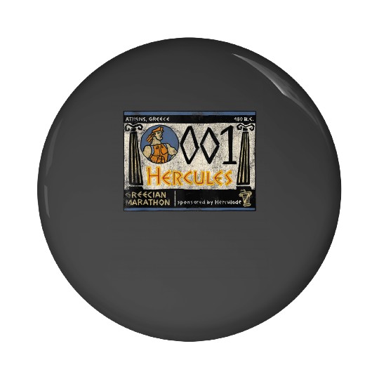 Disney Hercules Grecian Marathon Poster Pin Buttons