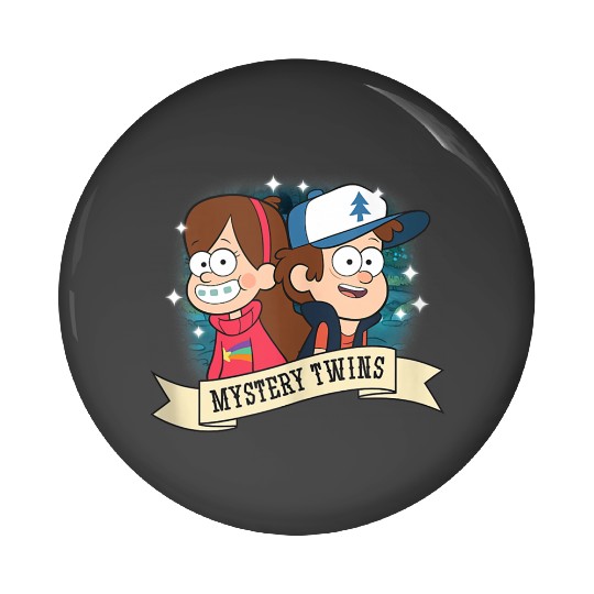 Disneyss Gravity Falls Dipper And Mabel Mystery Twins Logo Pin Buttons