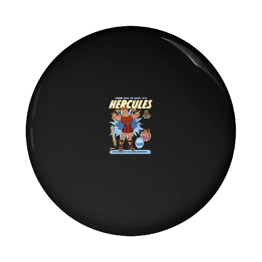 Disney Hercules Action Figure Poster Pin Buttons