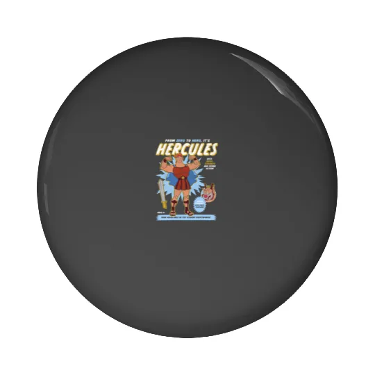 Disney Hercules Action Figure Poster Pin Buttons