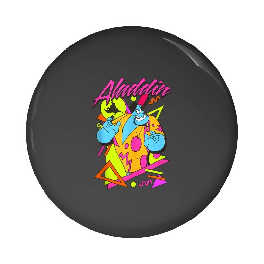 Disney Aladdin Genie 90s Style Retro Vintage Portrait Pin Buttons