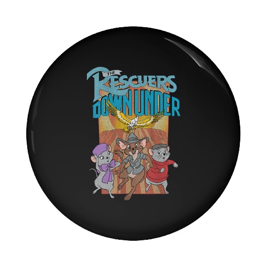 Disneyss The Rescuers Down Under Distressed Movie Cover Pin Buttons