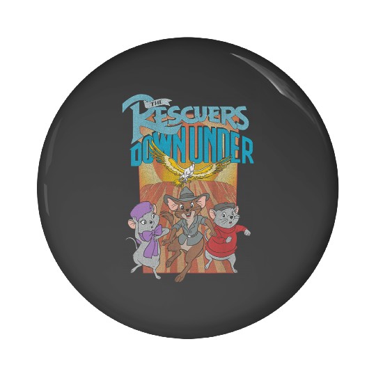 Disneyss The Rescuers Down Under Distressed Movie Cover Pin Buttons