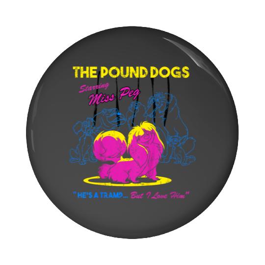 Disneyss The Lady And The Tramp Miss Peg Neon Portrait Pin Buttons