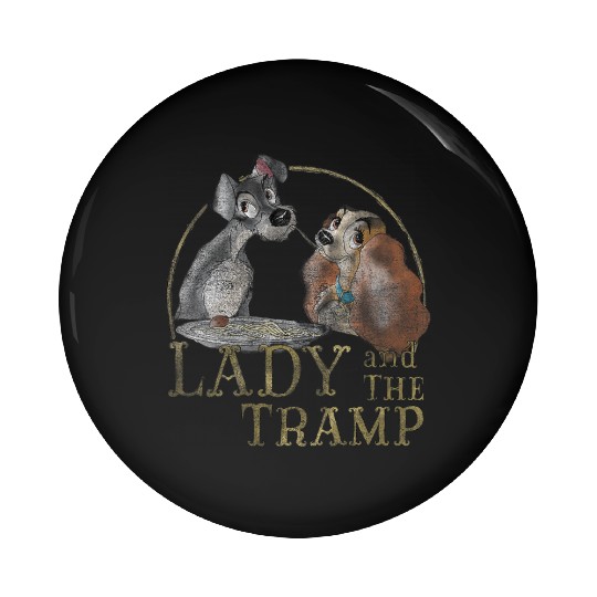 Disneyss The Lady And The Tramp Eating Spaghetti Pin Buttons