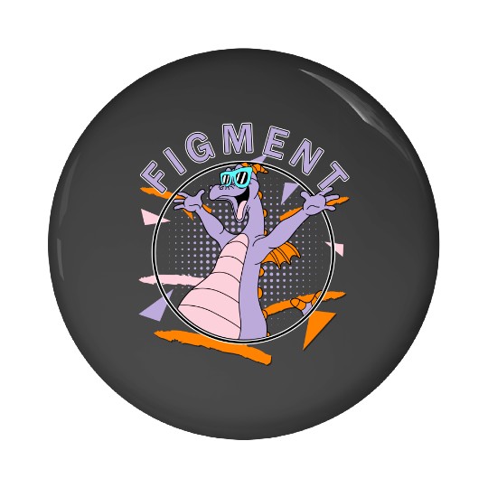 Disney Figment Retro 90's Portrait Pin Buttons,Epcot Figment Pin Buttons