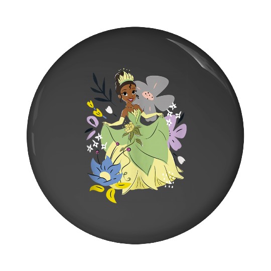 Disneyss The Princess And The Frog Tiana Cute Floral Portrait Pin Buttons