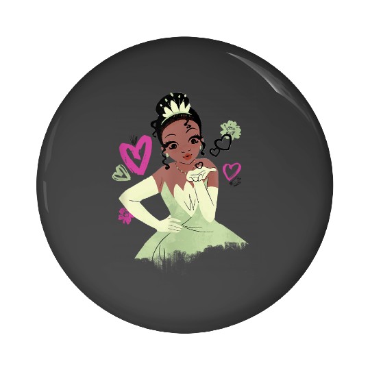 Disneyss The Princess And The Frog Tiana Heart Kissses Sketch Pin Buttons