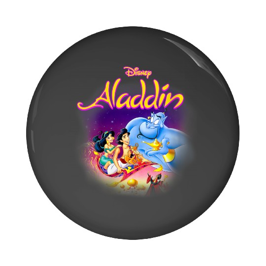 Disneyss Aladdin Faded Classic Movie Poster Pin Buttons