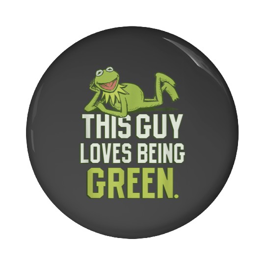 Disneyss The Muppets This Guy Loves Being Green Retro Kermit Pin Buttons