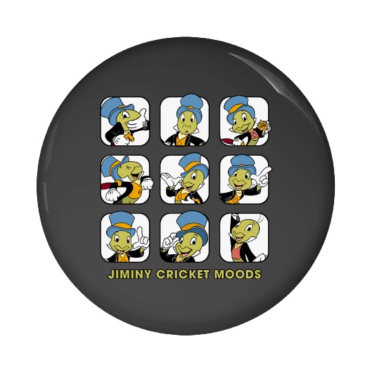 Disney Jiminy Cricket Moods Pin Buttons, Disney Pinocchio Pin Buttons