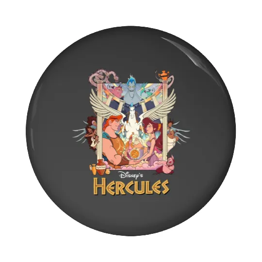 Vintage 90s Disney Hercules  Retro Hercules 1997 Vintage Pin Buttons, Hercules Disney Pin Buttons, Hercules Disney Pin Buttons