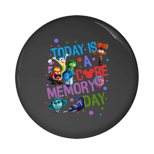 Disney Inside Out 2 Core Memory Day Era Pin Buttons, Disney Family Trip Pin Buttons