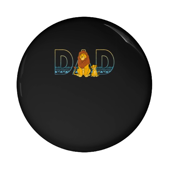 Disney The Lion King Simba and Mufasa Dad Pin Buttons