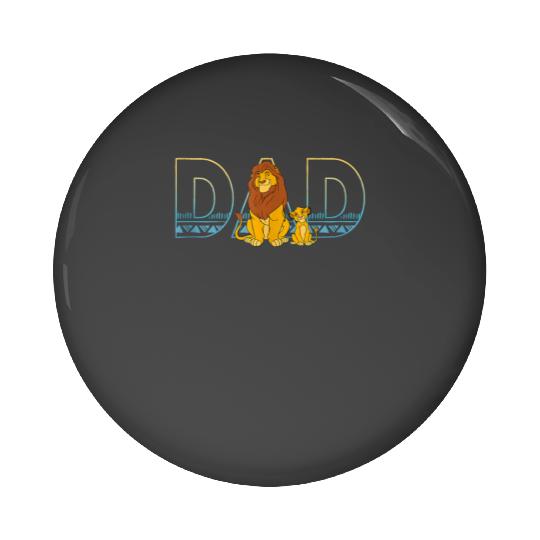 Disney The Lion King Simba and Mufasa Dad Pin Buttons