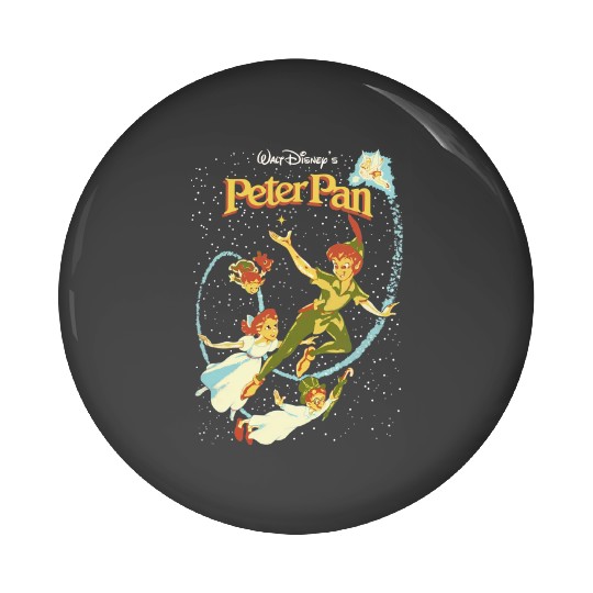 Vintage Peter Pan Pin Buttons | Peter Pan Graphic Pin Buttons | Disneyland Graphic Pin Buttons