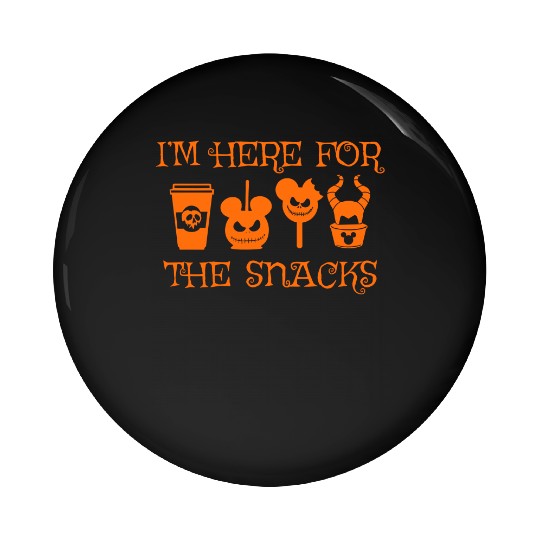 I'm Here For The Snacks Disney Halloween Pin Buttons