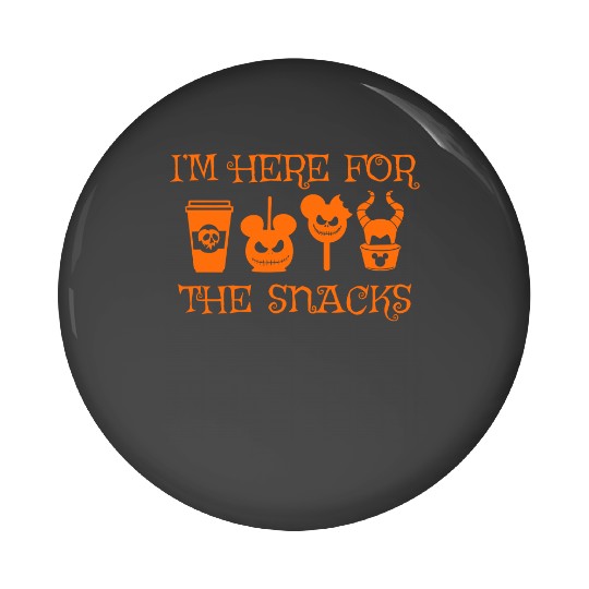 I'm Here For The Snacks Disney Halloween Pin Buttons