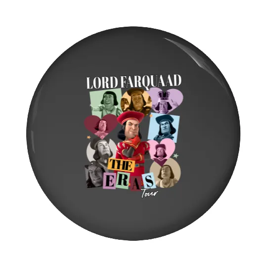 Lord Farquaad Eras Tour Pin Buttons, Lord Farquaad Pin Buttons, Shrek The Er as Tour Funny Pin Buttons, Disney Shrek and Fiona Pin Buttons