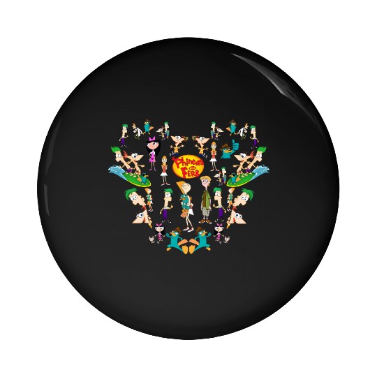 Disney Phineas And Ferb Pin Buttons, Phineas And Ferb Characters Pin Buttons