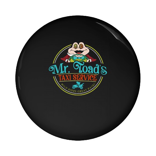 Disney Vintage Mr. Toad's Taxi Service Great Rates Pin Buttons