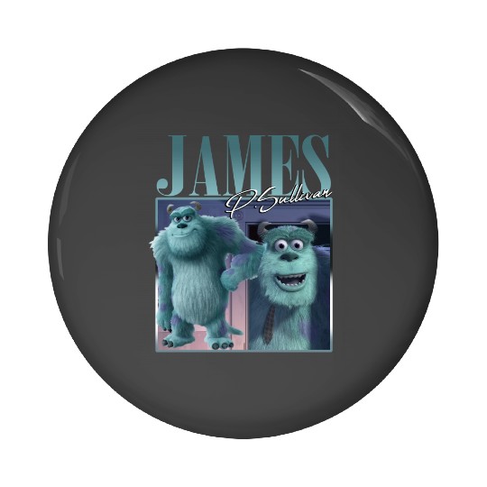 James P.Sullivan Disney Monsters Retro Pin Buttons, Monsters Inc Vintage Style Pin Buttons