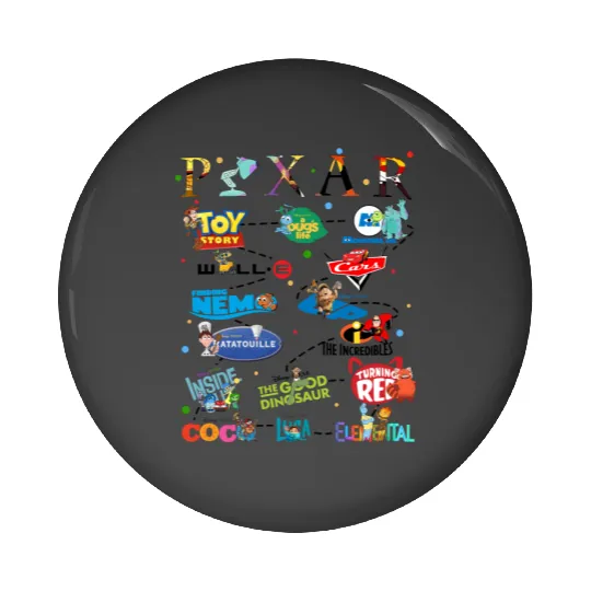 Disneyland Pixar Movie Pin Buttons, Disneyland Pixar Fest 2024 Pin Buttons, Disneyland Pixar