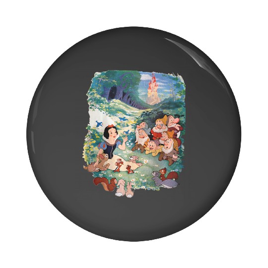 Retro 90s Disney Snow White  Pin Buttons, Retro Snow White 7 Dwarfs Pin Buttons, Vintage Disney Princess Pin Buttons