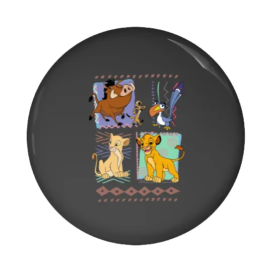 Vintage 90s Disney Lion King Pin Buttons, Hakuna Matata Retro Pin Buttons