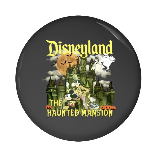 Vintage Disneyland Haunted Mansion Pin Buttons, Disney Halloween Pin Buttons
