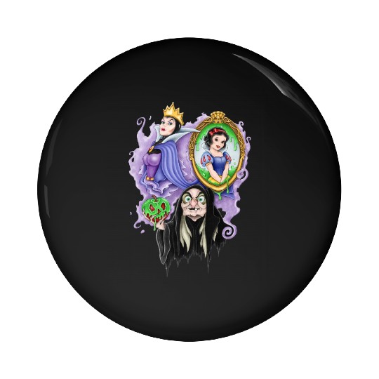 Retro 90s Disney Snow White Evil Queen Pin Buttons
