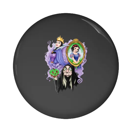 Retro 90s Disney Snow White Evil Queen Pin Buttons