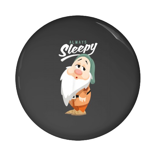 Disney Snow White And The Seven Dwarfs Always Sleepy Pin Buttons, WDW Magic Kingdom Disneyland Family Vacation Birthday Gift
