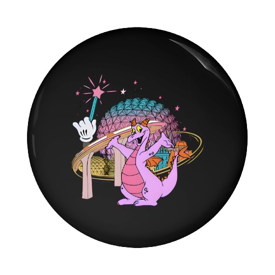 Disney Dragon Figment Pin Buttons Epcot Figment Pin Buttons, Mascot Figment Pin Buttons
