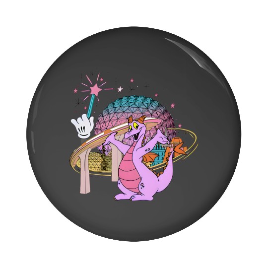Disney Dragon Figment Pin Buttons Epcot Figment Pin Buttons, Mascot Figment Pin Buttons