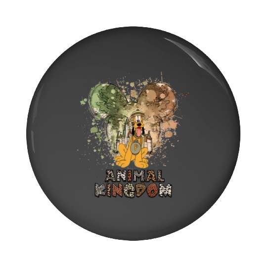 Disney Animal Kingdom Pin Buttons, Disney Pluto Pin Buttons, Animal Kingdom Pin Buttons