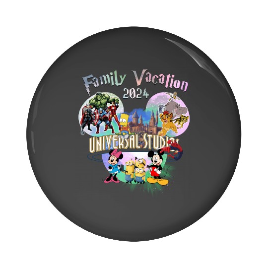 Disney Universal Studios Pin Buttons, Disney Trip Family Pin Buttons, Universal Studio Trip Pin Buttons, Disneyworld Pin Buttons