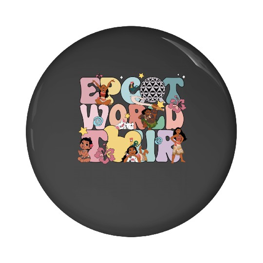 Disney Epcot World Tour Moana Pin Buttons Mickey And Friends Drinking Around The  Pin Buttons