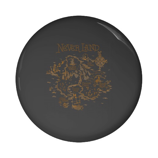 Disney Peter Pan Neverland Map Pin Buttons, Return to Never Land Pin Buttons