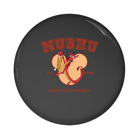 Funny Disney Mulan Characters Mushu Dragon Pin Buttons