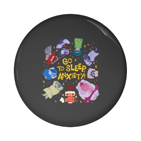 Disney Inside Out 2 Go to Sleep Anxiety Pin Buttons, The Emotional Adventure