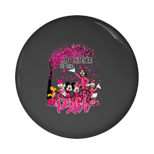 Disney 2023 Breast Cancer Survivor, October Breast Cancer Month Pin Buttons