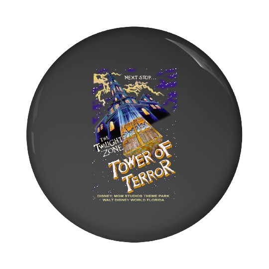 Vintage Tower Of Terror Pin Buttons, Disney Rides Pin Buttons, Disneyworld Disney Pin Buttons, Hollywood Studios Pin Buttons